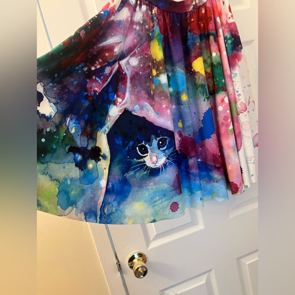 Black milk Clothing Meow Pocket Midi Skirt XL